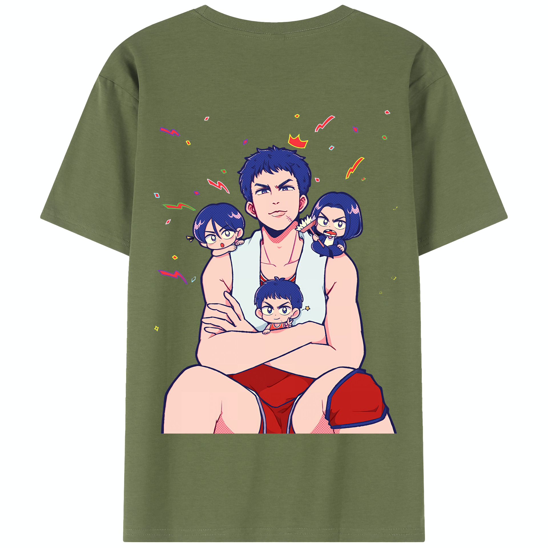 SLAM DUNK／スラムダンク 綿100％半袖Tシャツ（背面プリント）